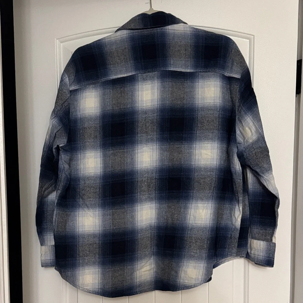 Old Navy Navy and White Checkered Shirt - Picture 5 of 5